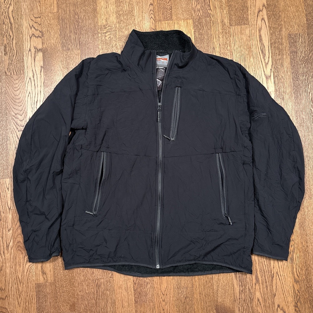 Sitka Midlayer Jacket MDWi Military Polartec Fleece Lined Black Jacket Mens 2XL